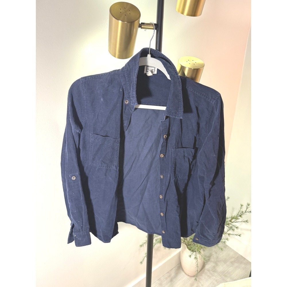 movint ultra light navy corduroy boxy loose fit fall layering sm back to school